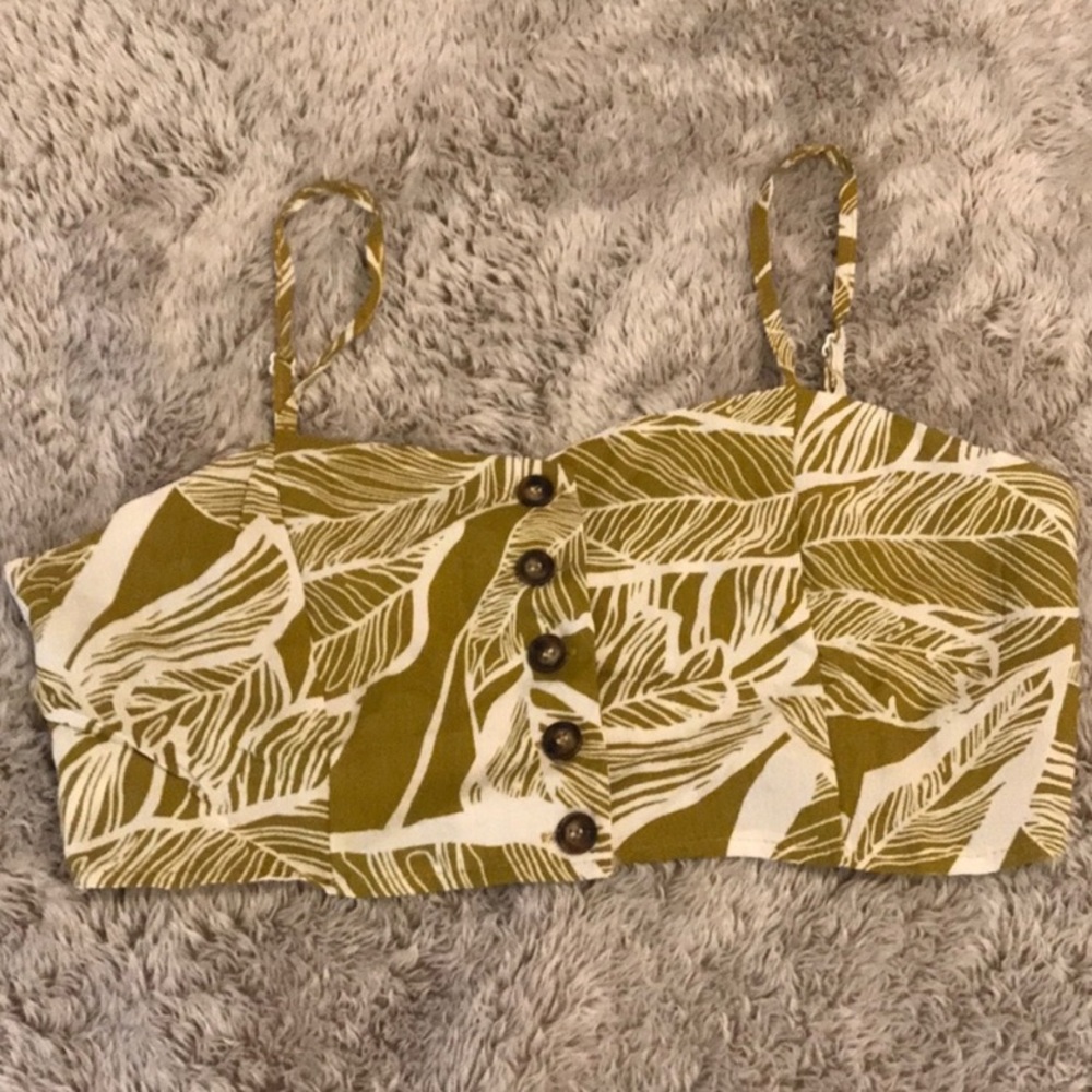 COPY - Beautiful Feather print crop top